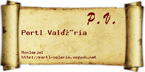 Pertl Valéria névjegykártya